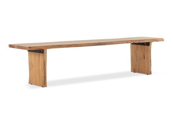 Dakota Block Bench 200 Teak Angle