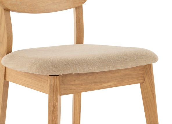 Erikson Dining Chair Stone & Oak Frame Up Close
