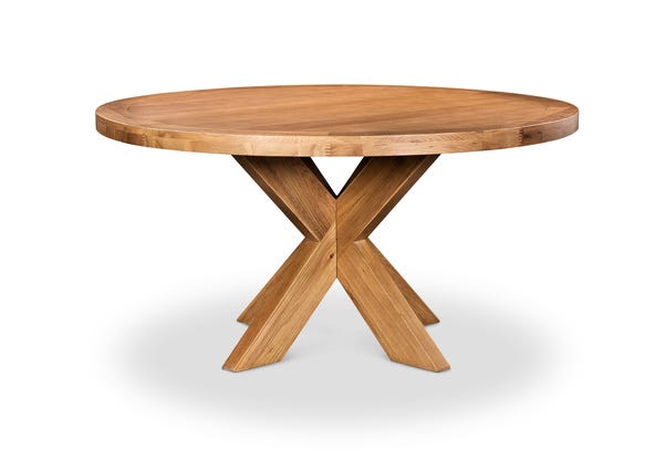 Galaxy Round Dining Table Oak Side