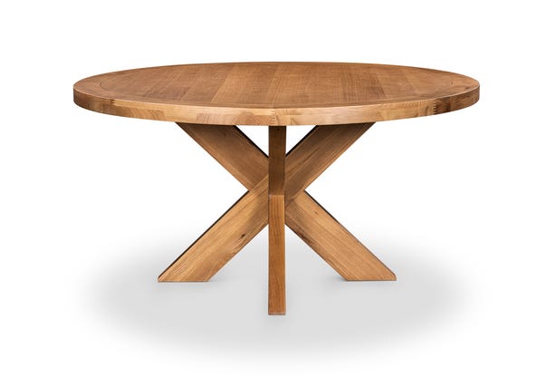Galaxy Round Dining Table Oak Front