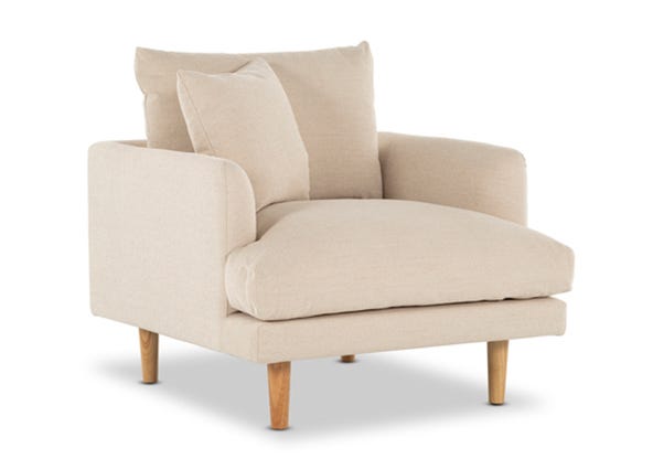 Hampton Armchair Havana Natural Angle