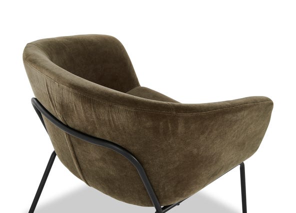 Isla Armchair Green Back Up Close