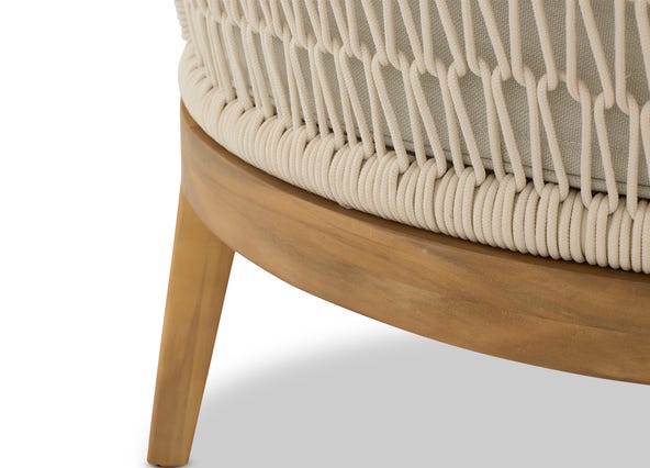 Laguna Armchair Sand Frame Up Close