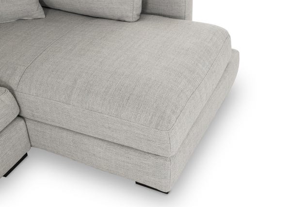 Long Beach Mini RH Sofa Sienna Light Grey Chaise Up Close