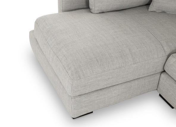 Long Beach Mini LH Sofa Sienna Light Grey Chaise Up Close