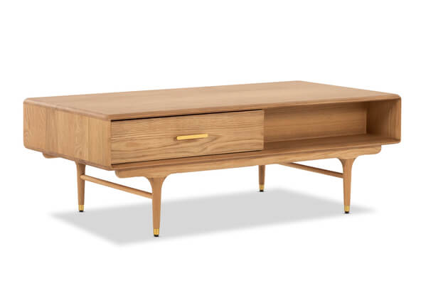 Manhattan Coffee Table Oak Angle