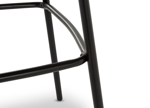 Mia Barstool Black Legs Up Close