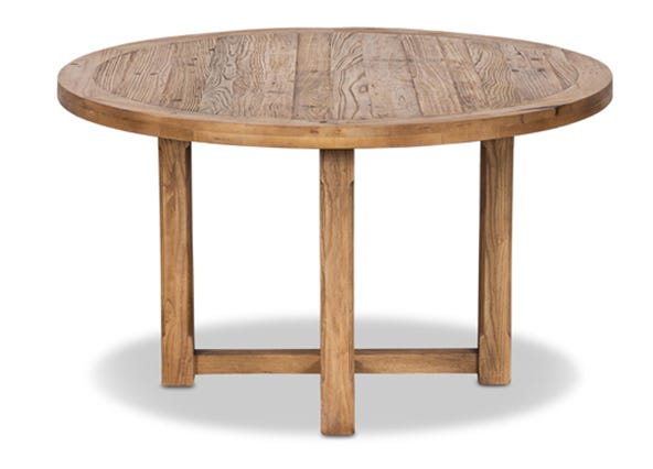 Montana Recycled Elm Dining Table Front