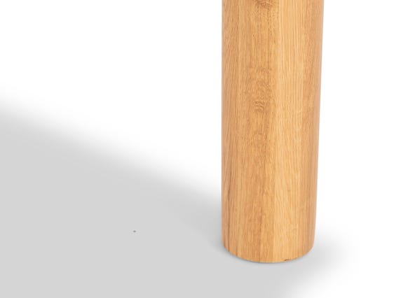 Ollie Dining Table 180 Oak Legs Up Close