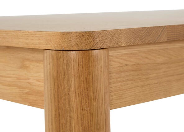 Ollie Extension Dining Table Oak Up Close