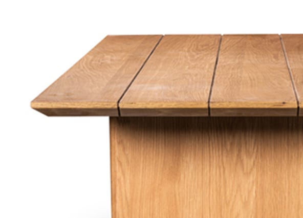 Piper Coffee Table Oak Side Up Close