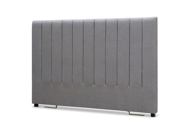 Serenity Ribbed Headboard Stone Grey Angle