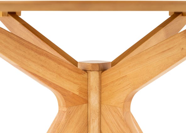 Starburst Dining Table Oak Support Up Close