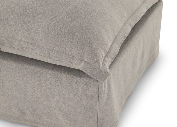 Toorak Ottoman 85cm Florence Grey Cushion Up Close