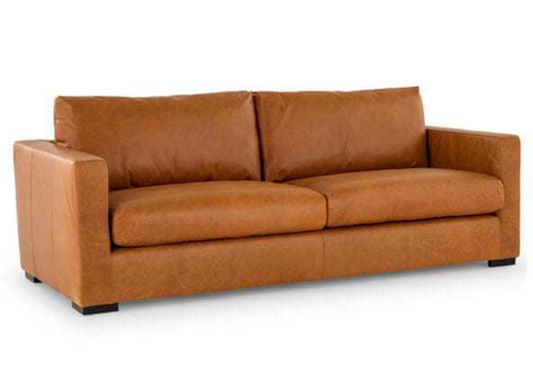 Urban Leather 3 Seat Sofa Phoenix Tan Angle