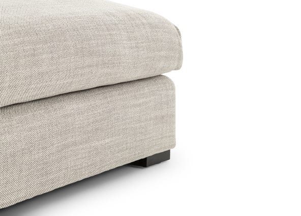 Urban Left Hand Chaise Lounge Como Light Grey Legs Up Close
