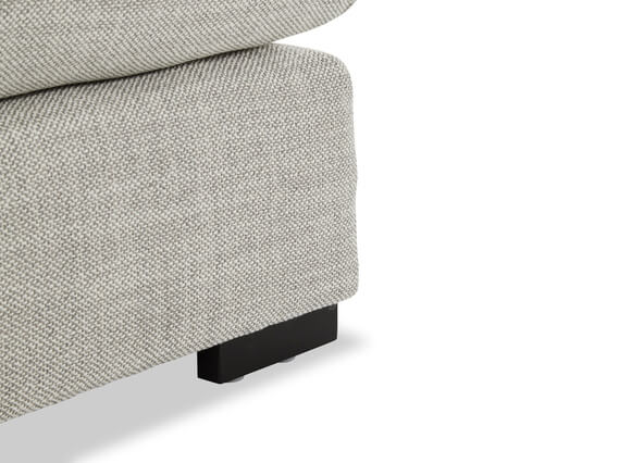 Urban Ottoman Como Light Grey Leg Up Close