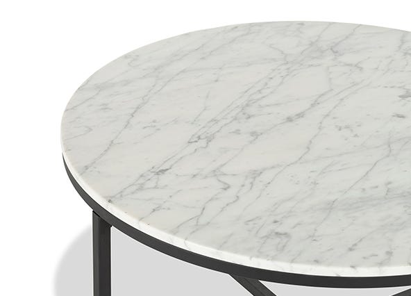 Venus Round Side Table White Marble Up Close