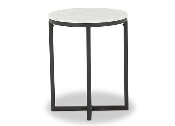Venus Round Side Table White Front