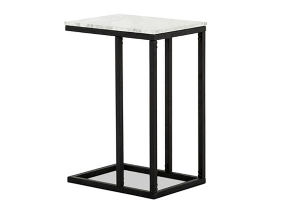 Venus Rectangle Side Table White Angle