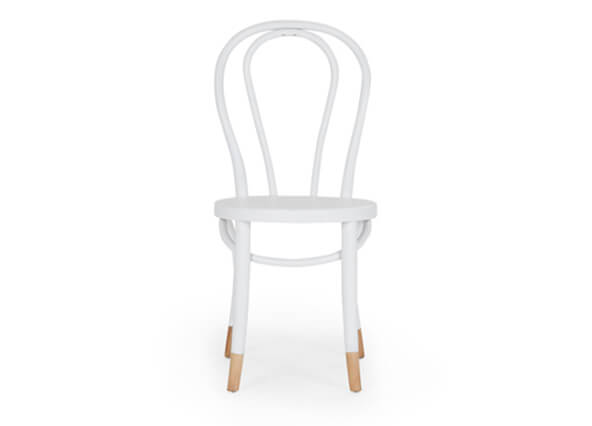 Bentwood Dining Chair White Front