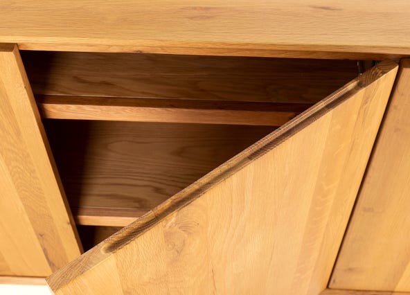 Bronte 3 Door Sideboard Natural Up Close