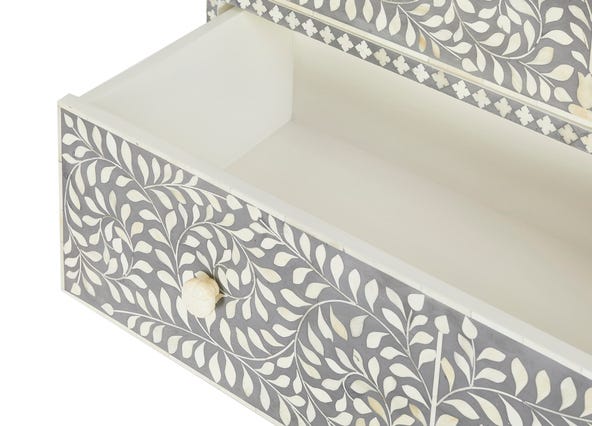 Cleo Dresser Light Grey Open Up Close