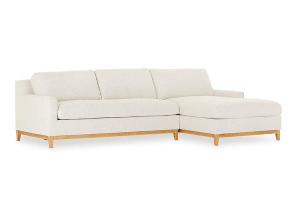 Cove Right Hand Sofa Bed Manhattan Sand Angle