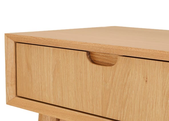 Erikson Console Table With Drawers Oak Drawer