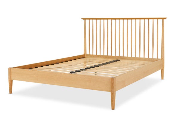 Erikson Spindle Bed Queen Oak Angle
