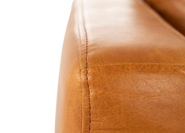 Long Beach 3 Seat Sofa Phoenix Tan Arms Up Close