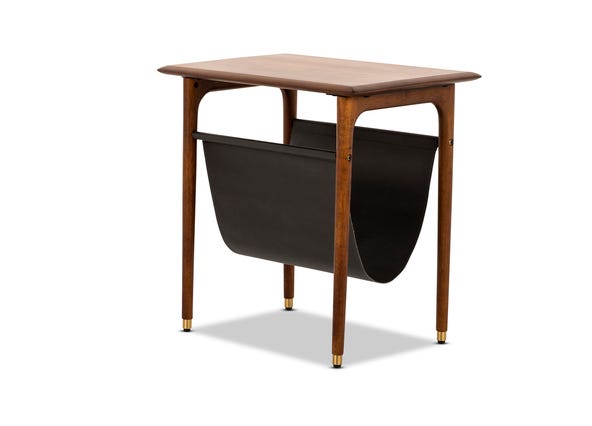 Manhattan Side Table Walnut Angle