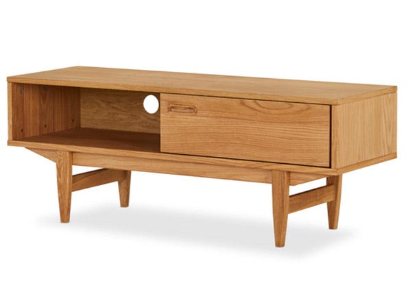 Markus TV Unit 120 Oak Angle