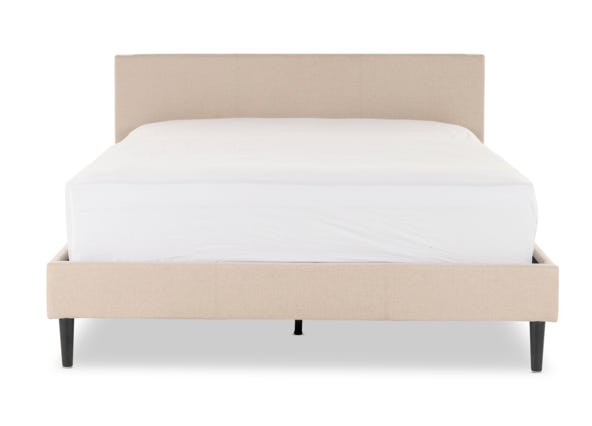 Metro Queen Bed Natural with Mattress Front