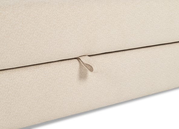Miami 3S Sofa Bed Bailey Natural Storage Up Close