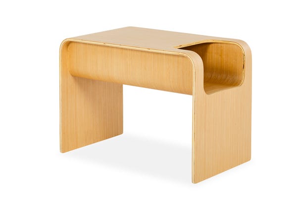 Miles Side Table Oak Angle