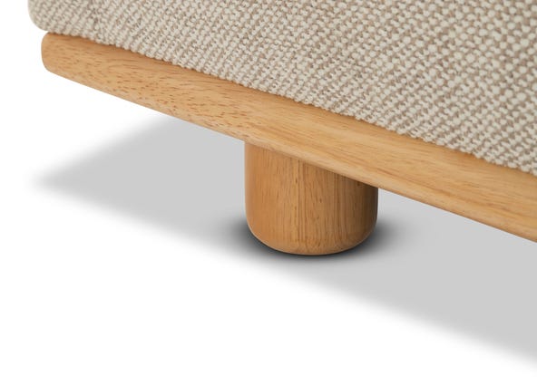 Nevada 3 Seat Sofa Como Natural Feet Up Close