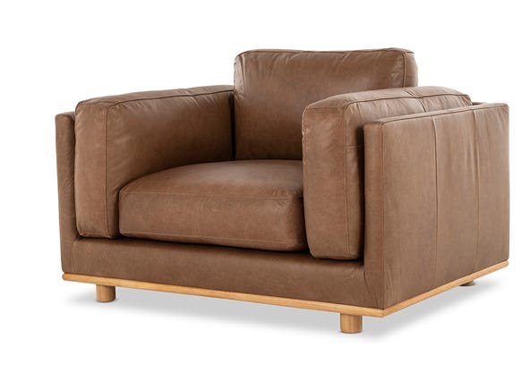 Nevada Armchair Phoenix Brown Angle