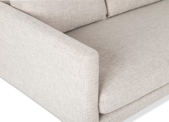 Noah 3 Seat Sofa Bradford Light Grey Arms Up Close