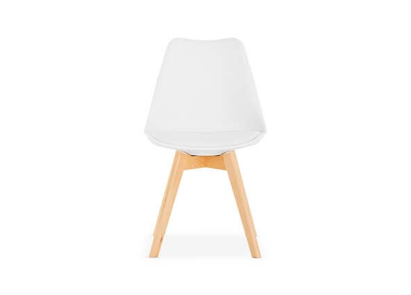 Nova Dining Chair White Natural Front