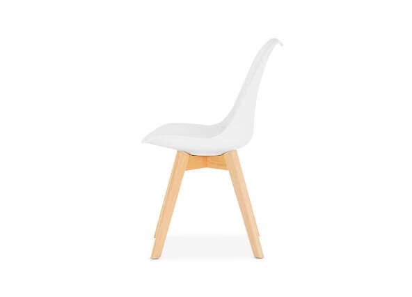 Nova Dining Chair White Natural Side