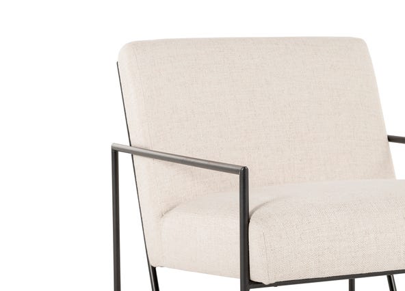 Oliver Armchair Porto Ivory Up Close Angle