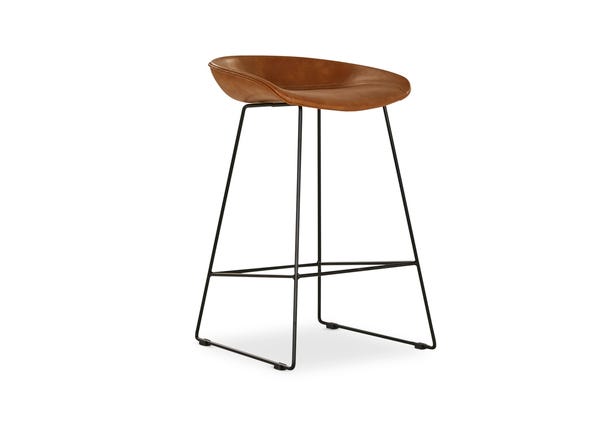 Taylor Bar Stool Tan PU 65cm Angle