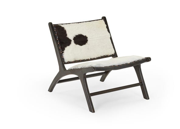 Tobago Armchair Black and White Angle