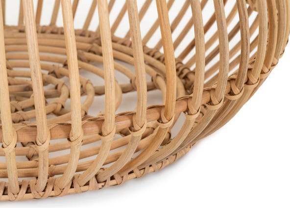 Tovia Rattan Side Table Legs Up Close