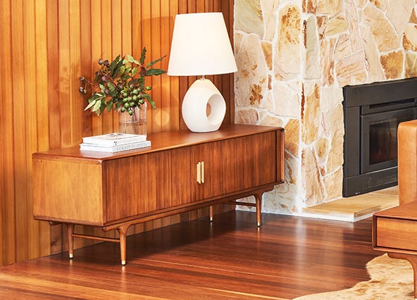 Manhattan TV Unit 160 Walnut Angle