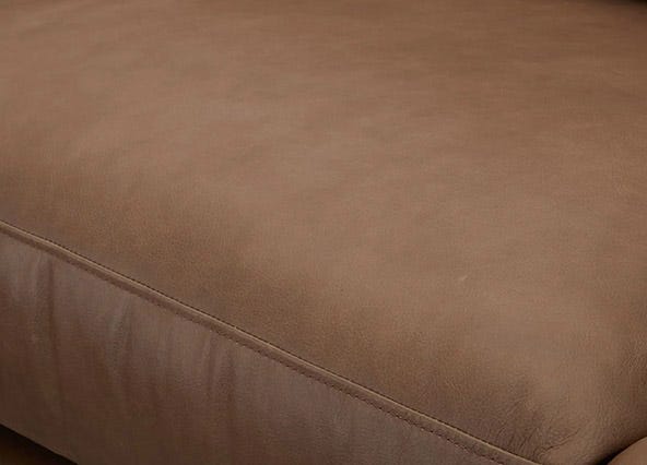 Nevada Leather Left Chaise Sofa Seating Up Close