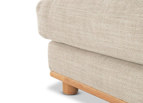 Nevada Ottoman Como Natural Leg Up Close