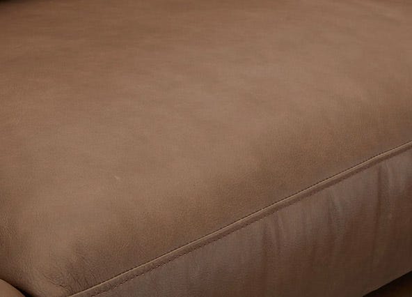 Nevada Leather Right Chaise Sofa Seating Up Close
