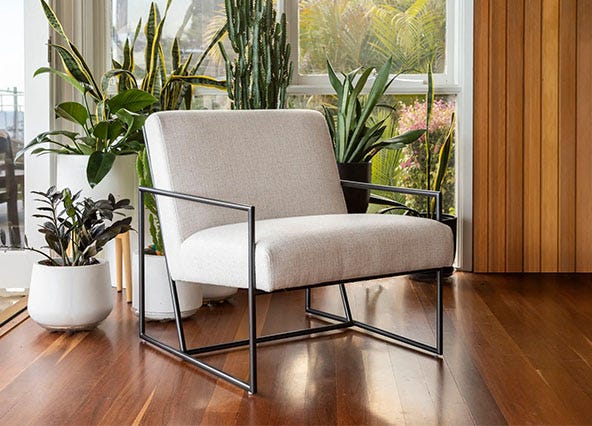Oliver Armchair Porto Ivory Style Shoot